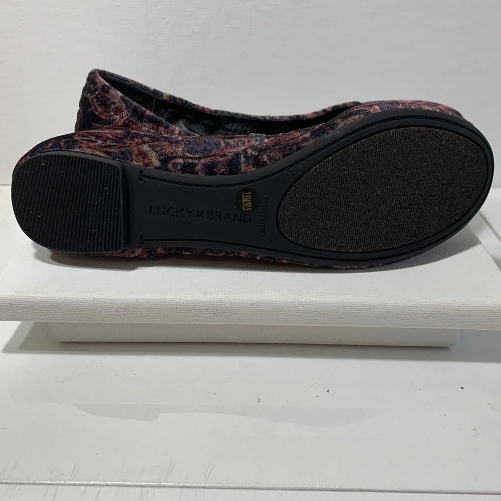 Lucky Brand Emmie paisley velvet brocade flat
